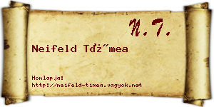 Neifeld Tímea névjegykártya