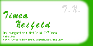 timea neifeld business card